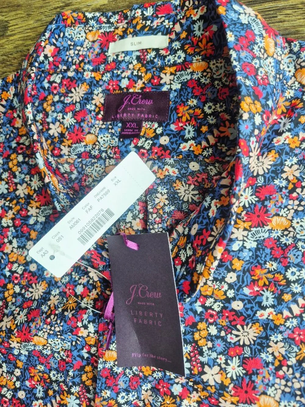 NEW J.Crew Liberty London Floral Poplin Men's Shirt Short Sleeve Affair Print